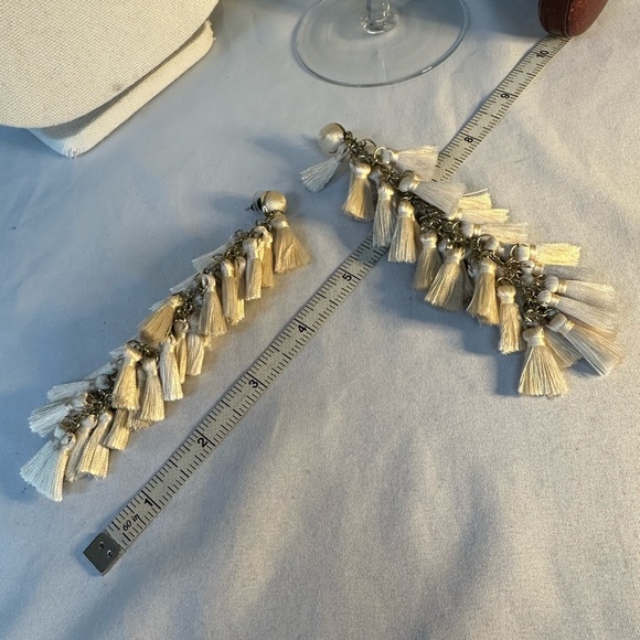 Long shoulder dragging multi tassel earnings - Picture 5 of 5